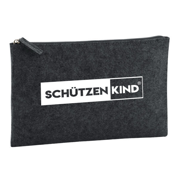 Schützenkind Modern Kulturbeutel 1 Liter Filz Charcoal Kosmetiktasche