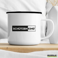 Schützenkind Modern Emaille Tasse 300ml Vintage Emaille Becher