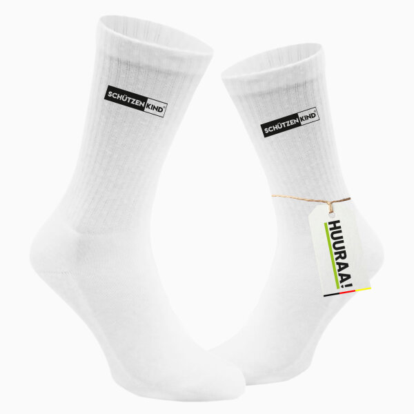 Schützenkind Modern Unisex Socken 37/46 White Motiv Tennissocken