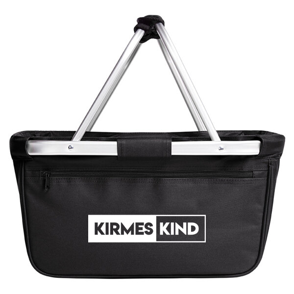 Kirmeskind Modern Einkaufskorb faltbar 20 Liter Tragekorb Black