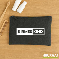 Kirmeskind Modern Kulturbeutel 1 Liter Filz Charcoal...