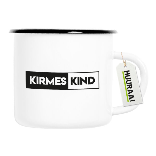 Kirmeskind Modern Emaille Tasse 300ml Vintage Emaille Becher