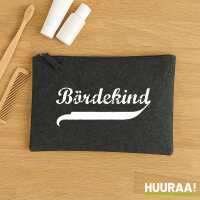 Bördekind Vintage Kulturbeutel 1 Liter Filz Charcoal...