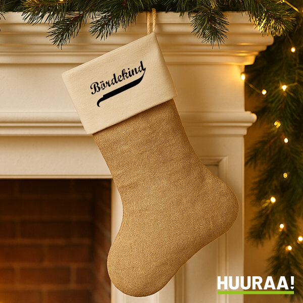 Bördekind Vintage Weihnachtsstrumpf Beige