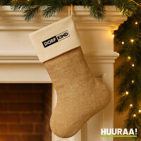 Dorfkind Modern Weihnachtsstrumpf Beige