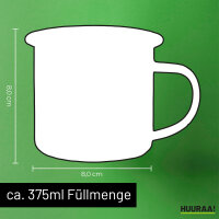 Sälzerkind Modern Emaille Tasse 300ml Vintage Emaille Becher