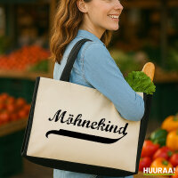 Möhnekind Vintage Jutetasche 21 Liter Black