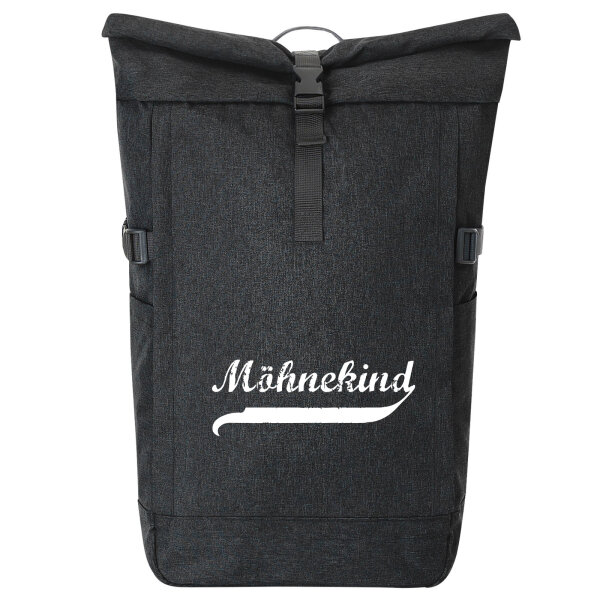 Möhnekind Vintage Kurierrucksack 30-44 Liter Black Melange