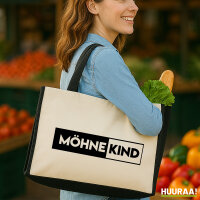Möhnekind Modern Jutetasche 21 Liter Black