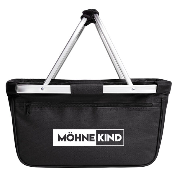 Möhnekind Modern Einkaufskorb faltbar 20 Liter Tragekorb Black
