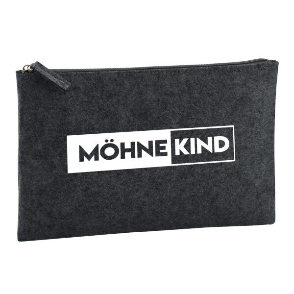 Möhnekind Modern Kulturbeutel 1 Liter Filz Charcoal Kosmetiktasche