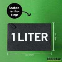 Möhnekind Modern Kulturbeutel 1 Liter Filz Charcoal Kosmetiktasche