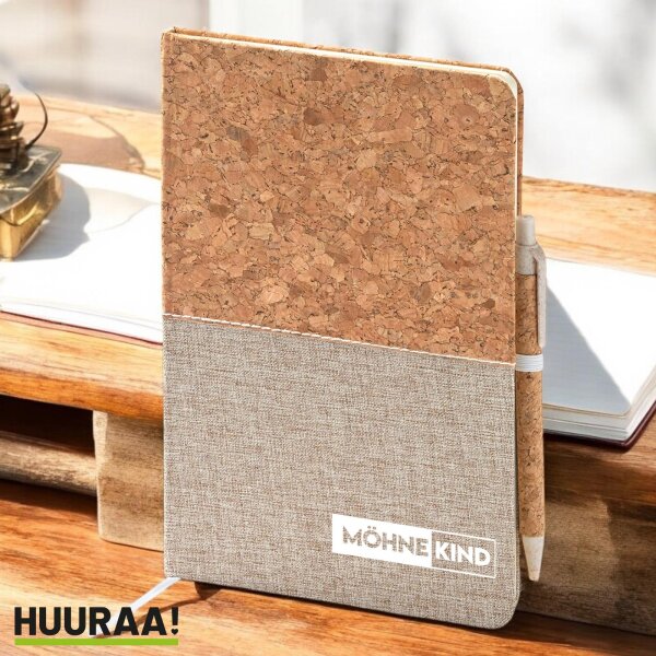 Möhnekind Modern Notizbuch A5 80 Blatt inkl. Kugelschreiber