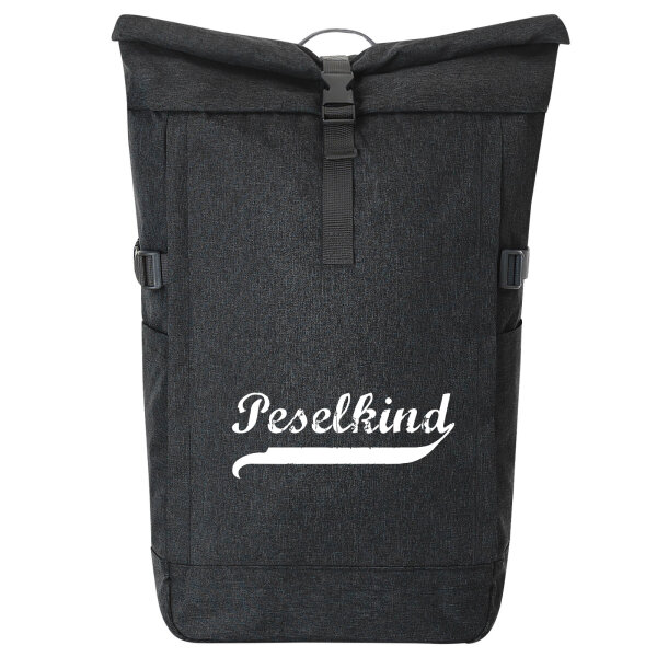 Peselkind Vintage Kurierrucksack 30-44 Liter Black Melange