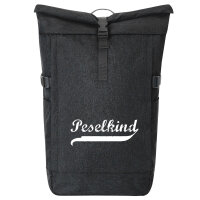 Peselkind Vintage Kurierrucksack 30-44 Liter Black Melange