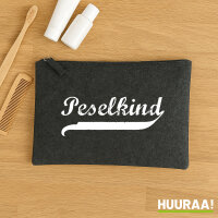 Peselkind Vintage Kulturbeutel 1 Liter Filz Charcoal...