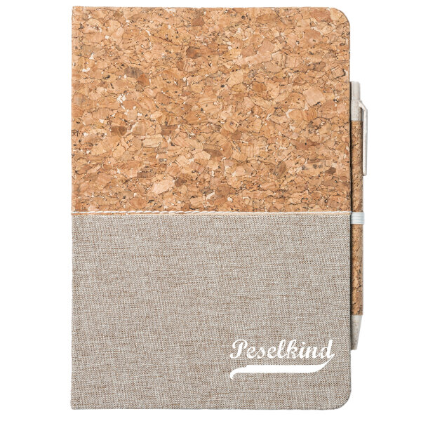 Peselkind Vintage Notizbuch A5 80 Blatt inkl. Kugelschreiber