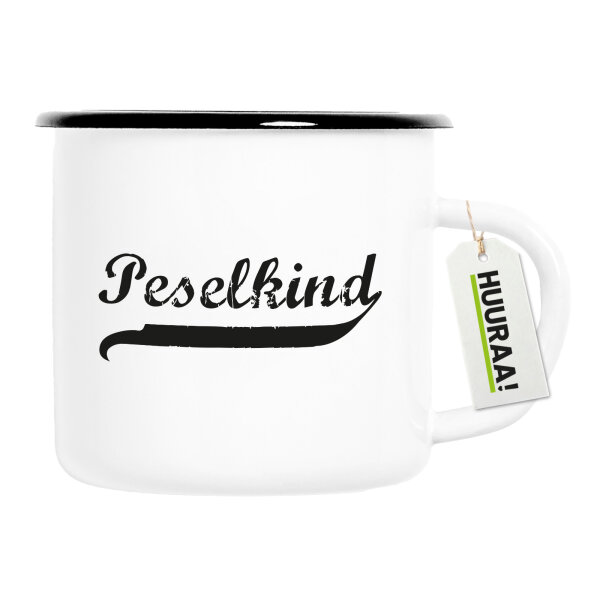 Peselkind Vintage Emaille Tasse 300ml Vintage Emaille Becher