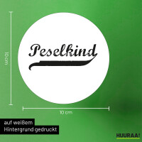 Peselkind Vintage Aufkleber 10cm Sticker