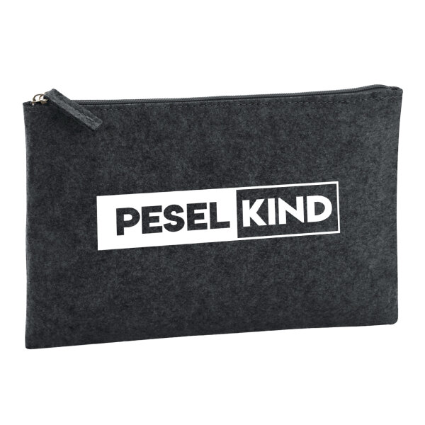 Peselkind Modern Kulturbeutel 1 Liter Filz Charcoal Kosmetiktasche