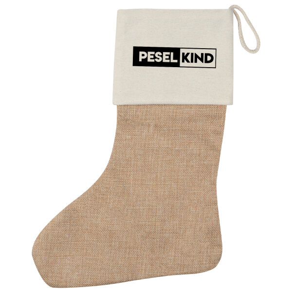 Peselkind Modern Weihnachtsstrumpf Beige