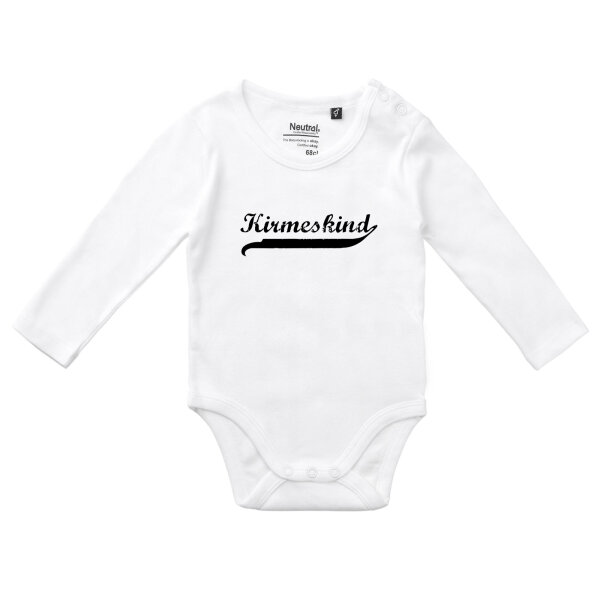 Kirmeskind Vintage Baby Body Langarm 68 White