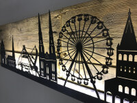 Schwarze Soest Kirmes Skyline 75cm breit aus Stahl Pulverbeschichtet ohne Beleuchtung