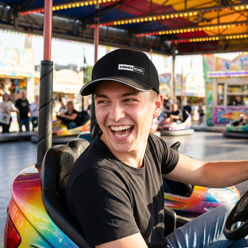 Kirmeskind Modern Cappy im Autoscooter