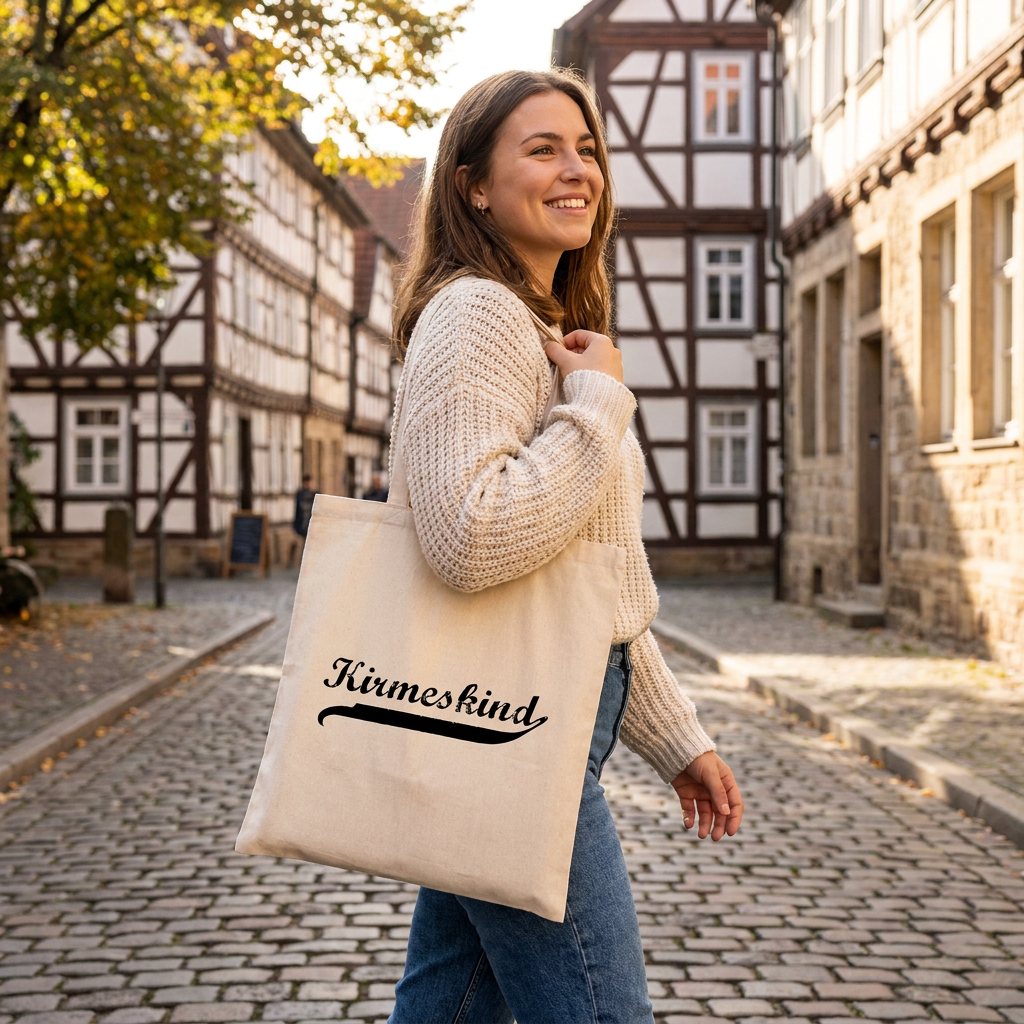 Kirmeskind Vintage Jutebeutel in der Altstadt
